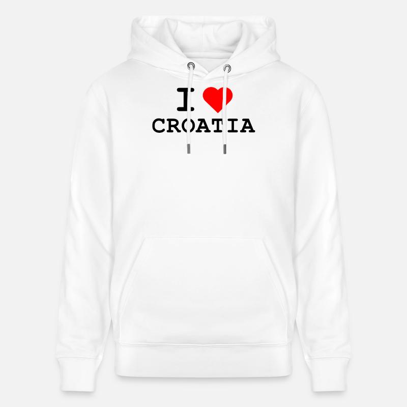 Ich liebe Kroatien - J’aime la Croatie - Sweat à capuche bio CRUISER Stanley/Stella Unisexe - blanc