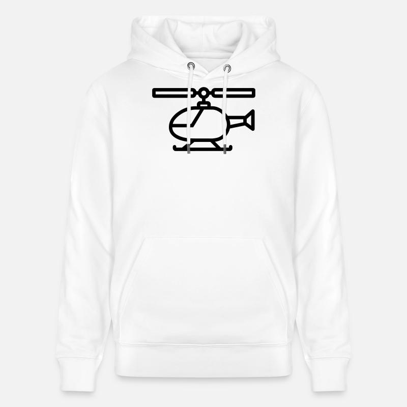 hélicoptère - Sweat à capuche bio CRUISER Stanley/Stella Unisexe - blanc