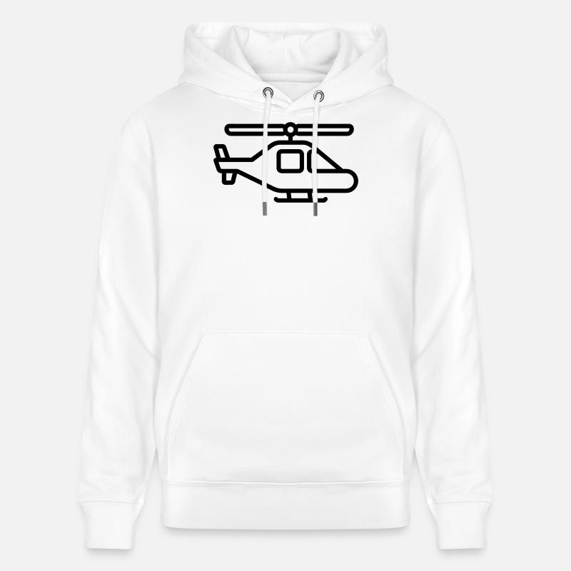 hélicoptère - Sweat à capuche bio CRUISER Stanley/Stella Unisexe - blanc