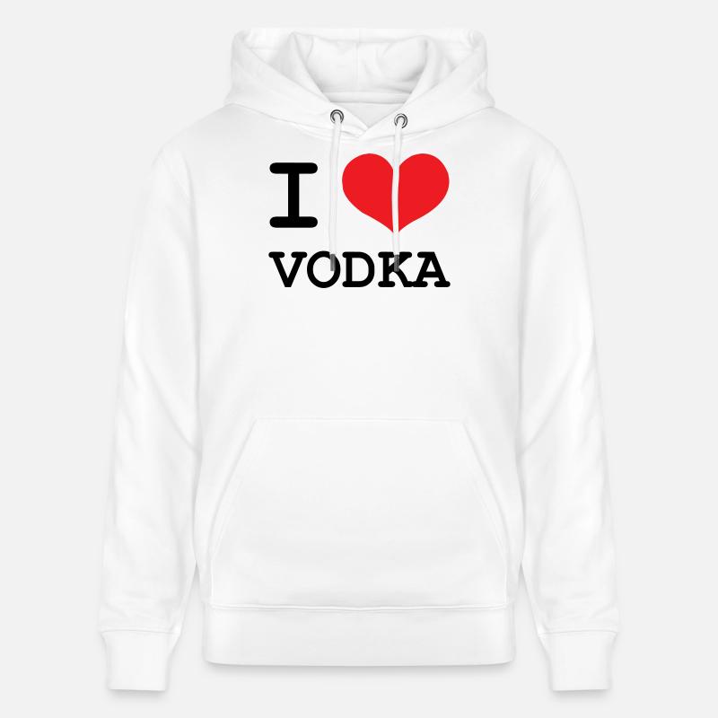 I Love Vodka - Alcool - Sweat à capuche bio CRUISER Stanley/Stella Unisexe - blanc