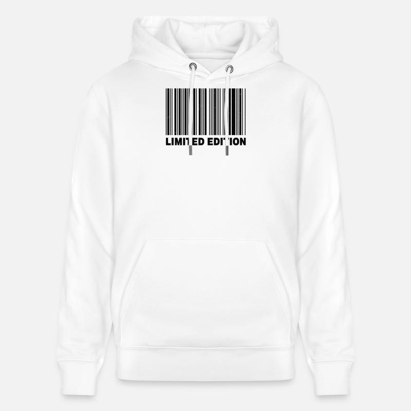 ÉDITION LIMITÉE - CODE-BARRES - Sweat à capuche bio CRUISER Stanley/Stella Unisexe - blanc