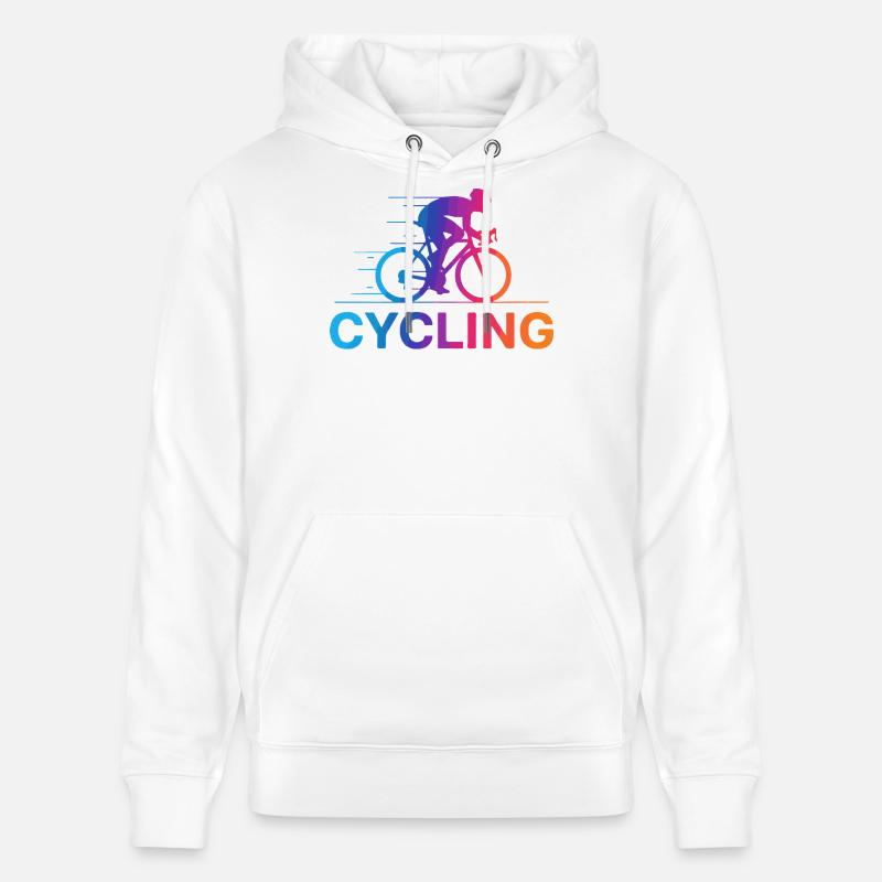 Gradient vibrant du cyclisme - Sweat à capuche bio CRUISER Stanley/Stella Unisexe - blanc