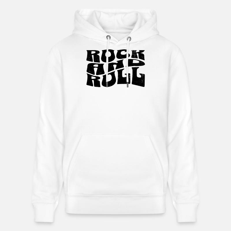 Conception du logo Rock and Roll - Sweat à capuche bio CRUISER Stanley/Stella Unisexe - blanc