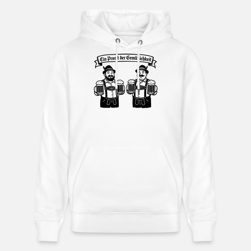 Bier männer - Ein Prosit der Gemütlichkeit - Sweat à capuche bio CRUISER Stanley/Stella Unisexe - blanc