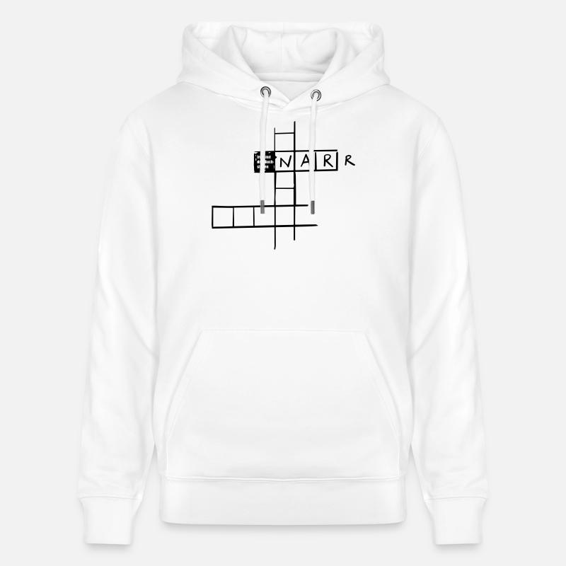 Lunatique avec 3 lettres - Sweat à capuche bio CRUISER Stanley/Stella Unisexe - blanc