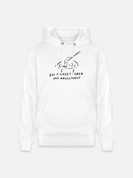 The film set, pivotal point - Stanley/Stella CRUISER Unisex Organic Hoodie - white