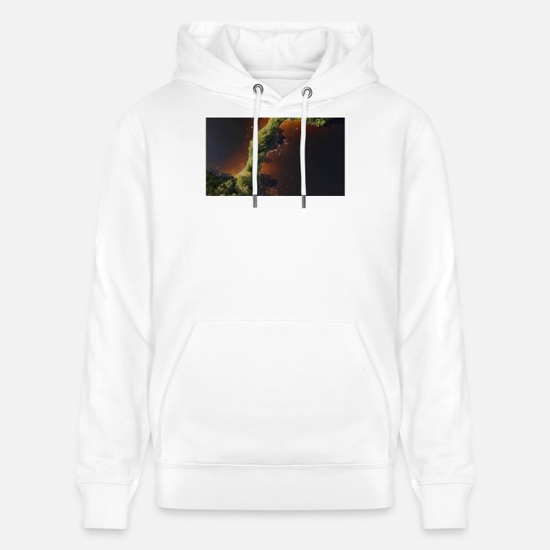 Rivage de la rivière Forest - Sweat à capuche bio CRUISER Stanley/Stella Unisexe - blanc