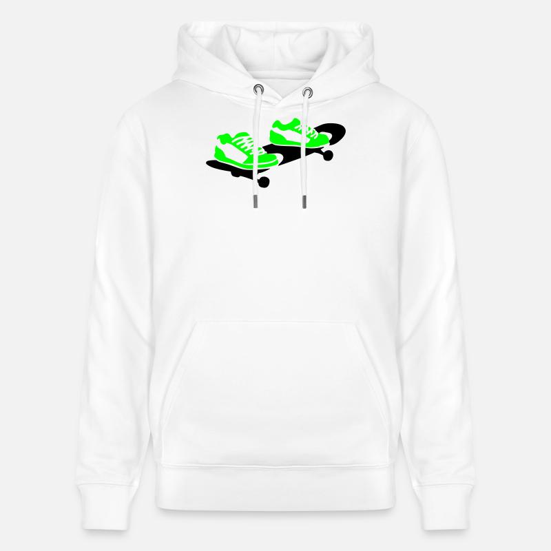 Skateboard - Sweat à capuche bio CRUISER Stanley/Stella Unisexe - blanc