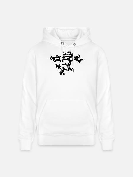 Parachuting - Stanley/Stella CRUISER Unisex Organic Hoodie - white