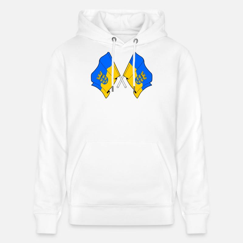 Drapeaux croisés de Basse-Autriche - Sweat à capuche bio CRUISER Stanley/Stella Unisexe - blanc