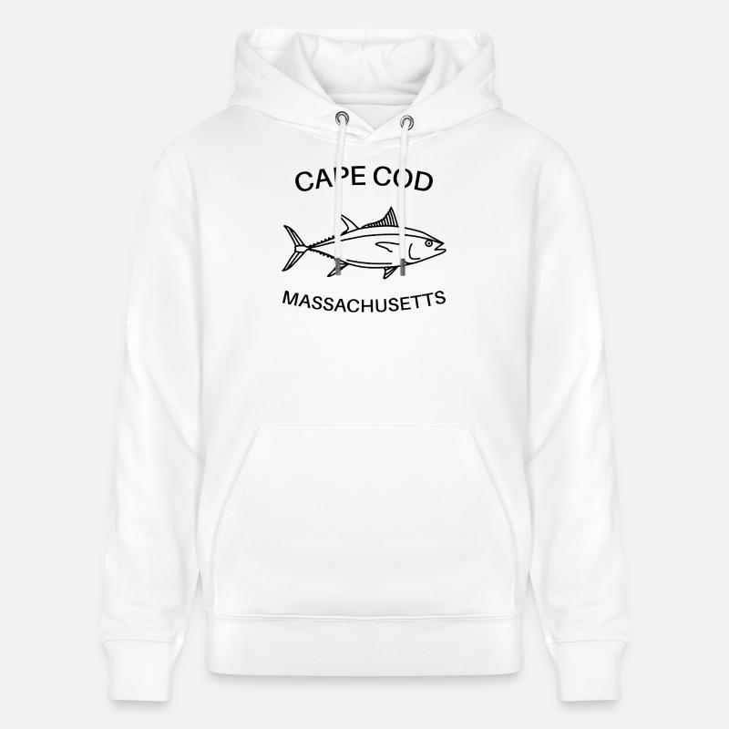 Cape Cod - Massachusetts États-Unis - Pêche - thon - Sweat à capuche bio CRUISER Stanley/Stella Unisexe - blanc