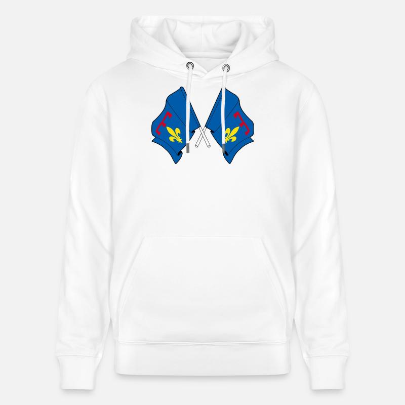 Drapeaux croisés de Provence - Sweat à capuche bio CRUISER Stanley/Stella Unisexe - blanc
