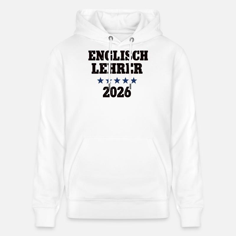 Professeur d’anglais 2026 École d’anglais - Sweat à capuche bio CRUISER Stanley/Stella Unisexe - blanc