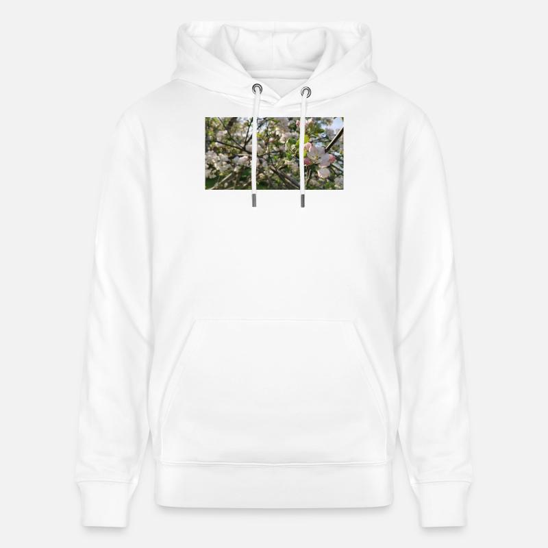 Branches de cerisier en fleurs Printemps - Sweat à capuche bio CRUISER Stanley/Stella Unisexe - blanc