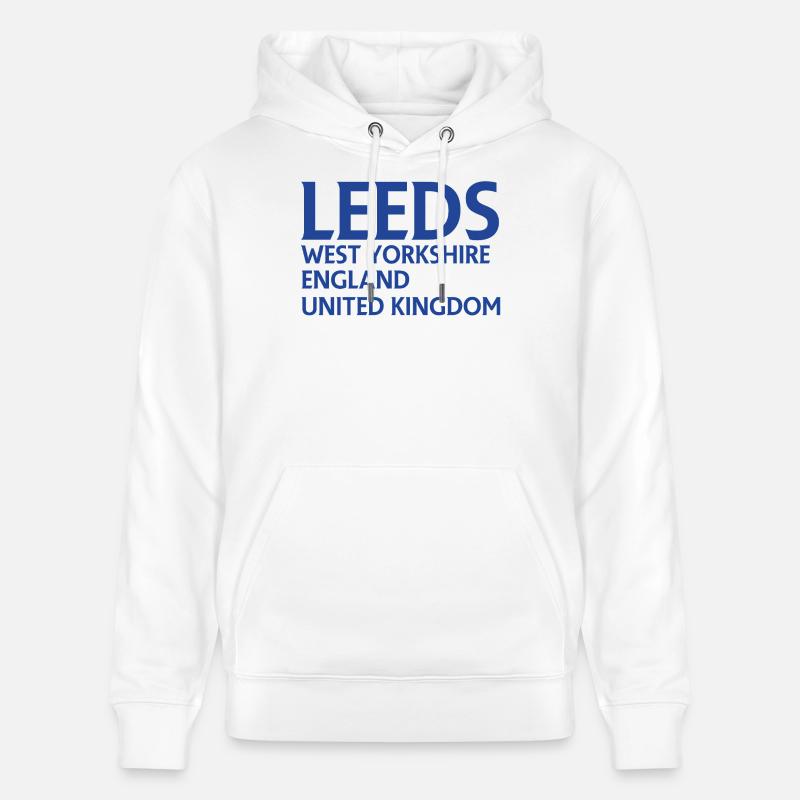 Leeds – Angleterre Conception des paroles - Sweat à capuche bio CRUISER Stanley/Stella Unisexe - blanc