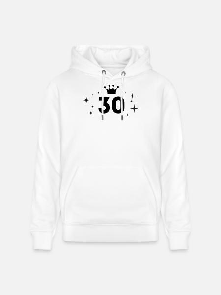 30th Birthday 30 Years - Stanley/Stella CRUISER Unisex Organic Hoodie - white
