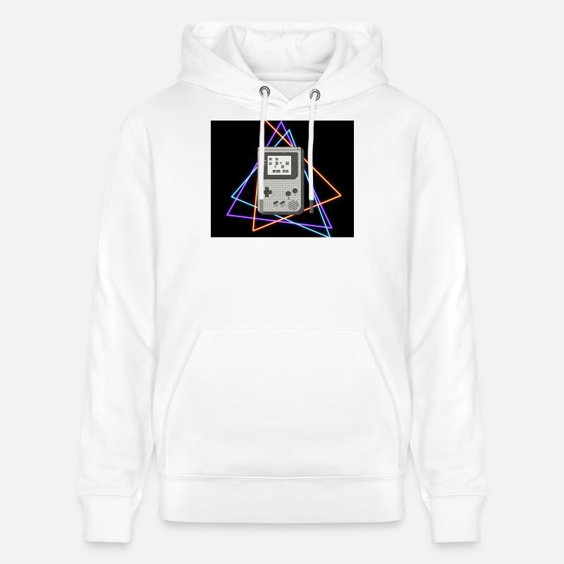 Console de jeu rétro Neon - Sweat à capuche bio CRUISER Stanley/Stella Unisexe - blanc