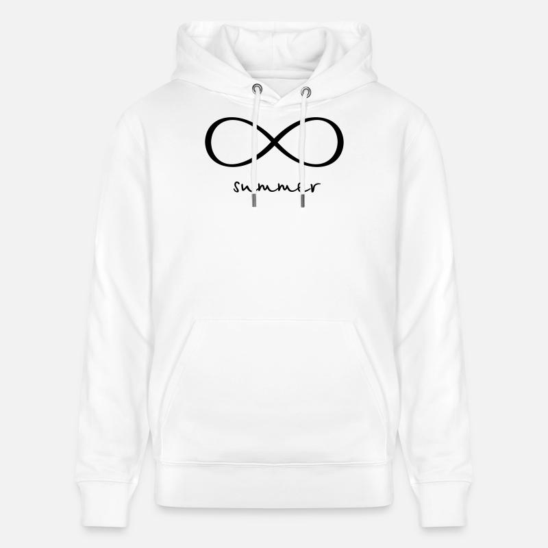 Buzzer du signe d’infini - Sweat à capuche bio CRUISER Stanley/Stella Unisexe - blanc