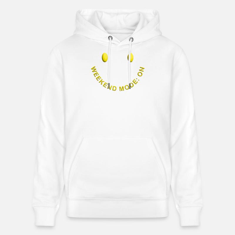 Weekend Mode ON Gute Laune Smile - Stanley/Stella Unisex Bio-Hoodie CRUISER  - Weiß