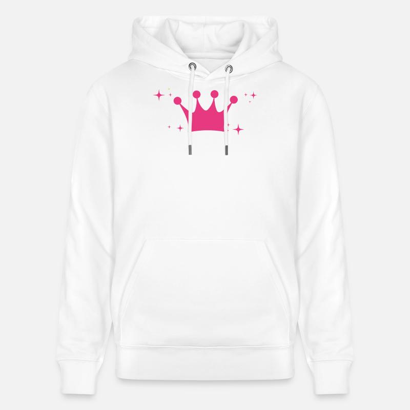 Krone - Geschenkidee - Sterne - Stanley/Stella Unisex Bio-Hoodie CRUISER - Weiß