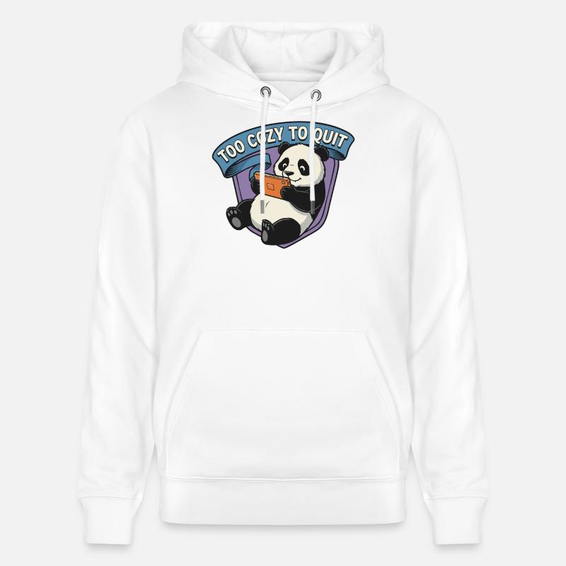 Trop confortable pour quitter Panda - Sweat à capuche bio CRUISER Stanley/Stella Unisexe - blanc