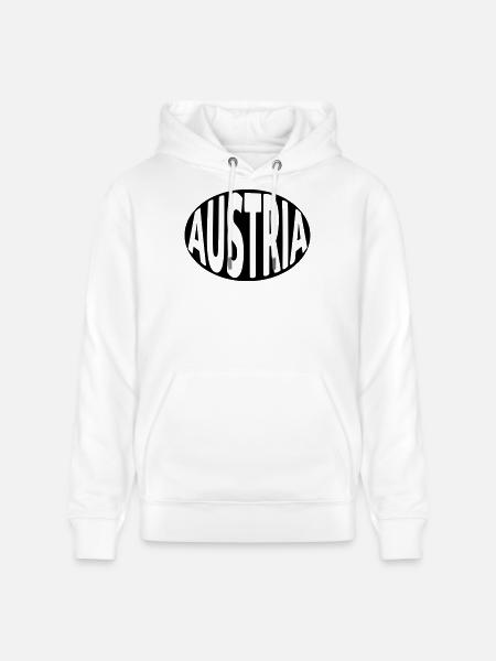 Austria - Austria Typography - Stanley/Stella CRUISER Unisex Organic Hoodie - white