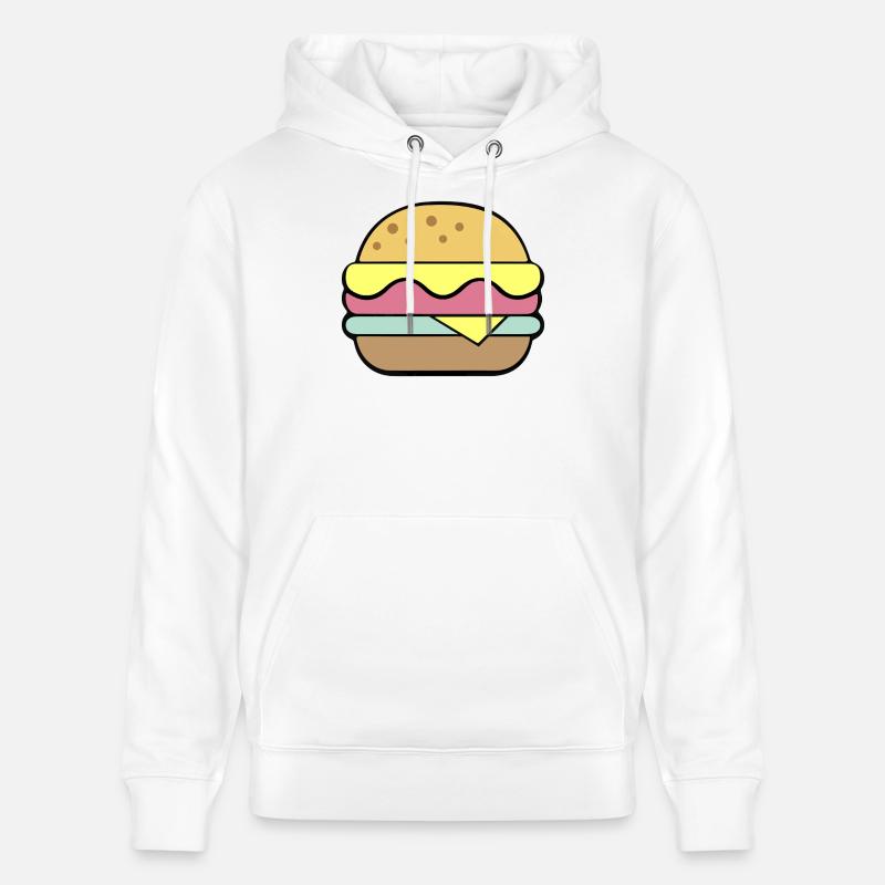 Cheeseburger | Restauration rapide - Sweat à capuche bio CRUISER Stanley/Stella Unisexe - blanc