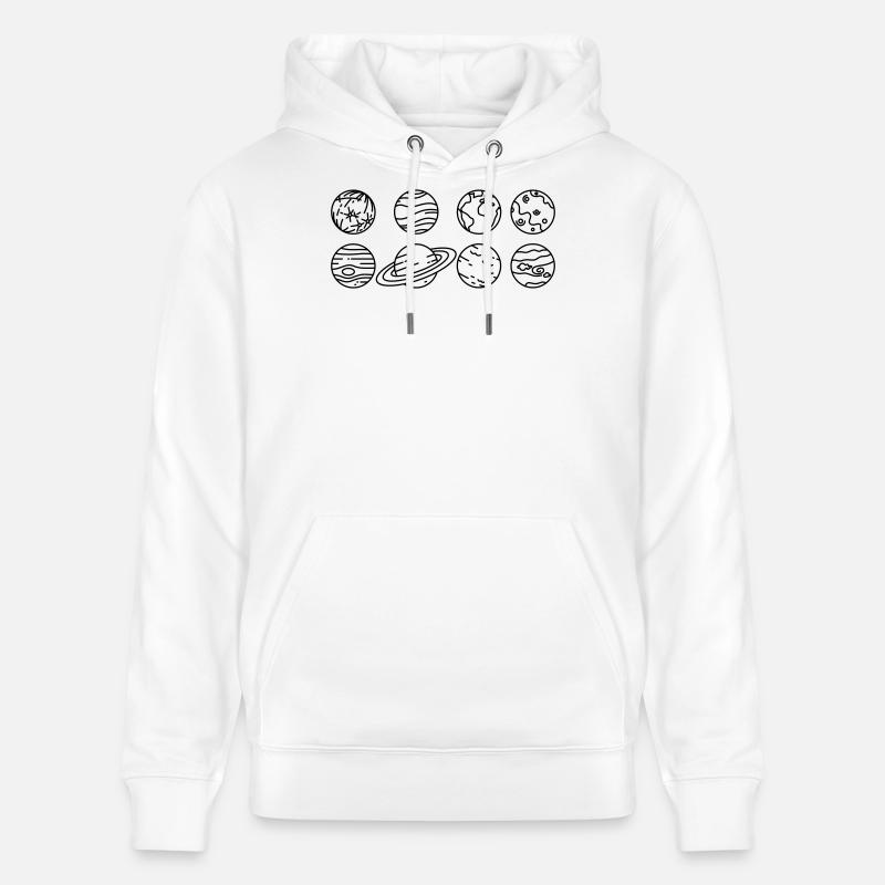 Solar System Planets – Solar System Space - Stanley/Stella CRUISER Unisex Organic Hoodie - white
