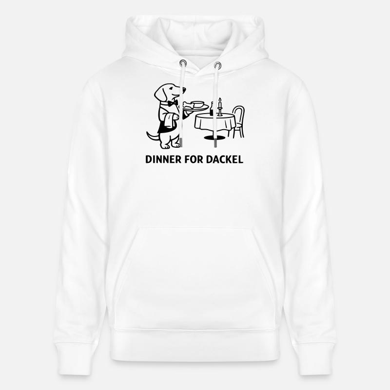 Dîner pour teckel - Sweat à capuche bio CRUISER Stanley/Stella Unisexe - blanc