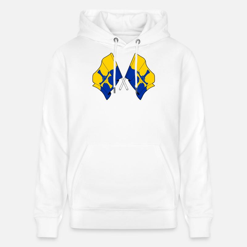 Deux drapeaux franchis – Durham - Sweat à capuche bio CRUISER Stanley/Stella Unisexe - blanc