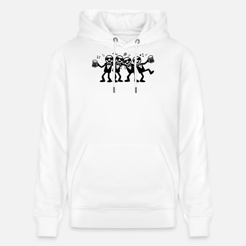 Bière du groupe d’amis du marié - Sweat à capuche bio CRUISER Stanley/Stella Unisexe - blanc