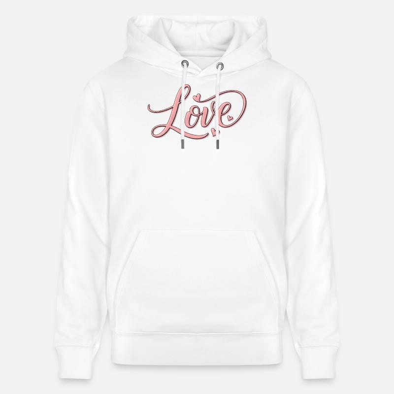 Lettres d’amour – design d’amour élégant - Sweat à capuche bio CRUISER Stanley/Stella Unisexe - blanc