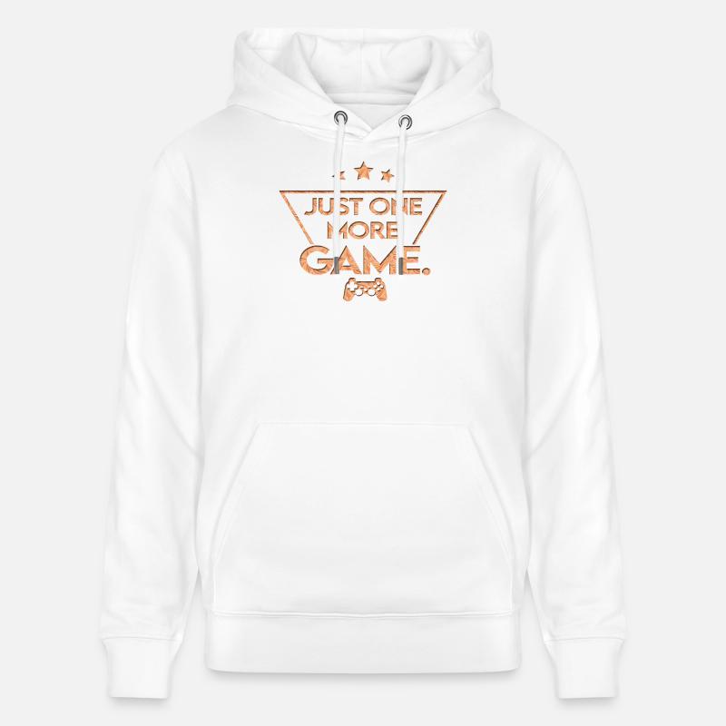 Just_one_more_game_ _retro_style_ - Sweat à capuche bio CRUISER Stanley/Stella Unisexe - blanc
