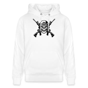 War - Stanley/Stella CRUISER Unisex Organic Hoodie - white - Front - Alina (178cm) & Michal (187cm)