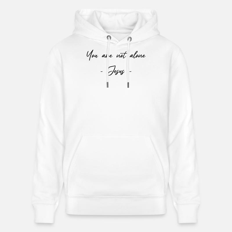 Pas seul – Dieu est là - Sweat à capuche bio CRUISER Stanley/Stella Unisexe - blanc