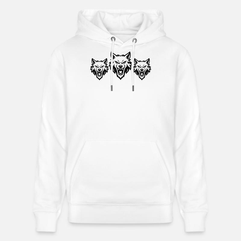 Meute d’équipe de loups - Sweat à capuche bio CRUISER Stanley/Stella Unisexe - blanc