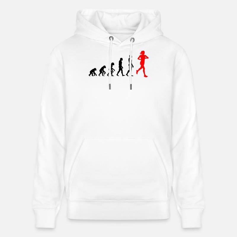 EVOLUTION RUNNERIN POWER! JOGGERIN LÄUFERIN FIT - Stanley/Stella Unisex Bio-Hoodie CRUISER  - Weiß