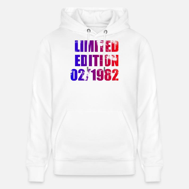44e anniversaire Édition Limitée 02/1982 - Sweat à capuche bio CRUISER Stanley/Stella Unisexe - blanc