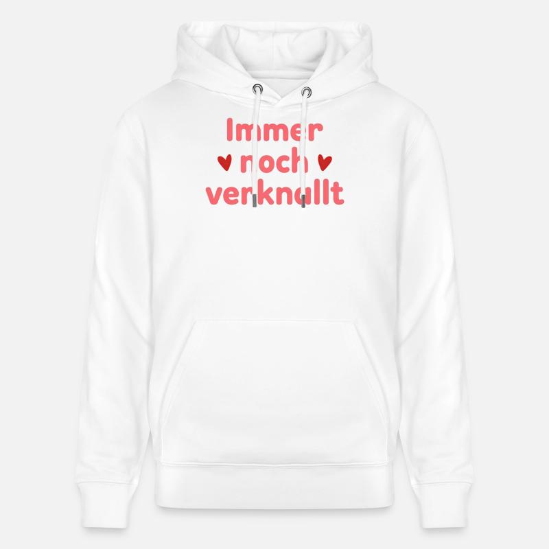 Immer noch verknallt – Liebe Statement Spruch - Stanley/Stella Unisex Bio-Hoodie CRUISER  - Weiß
