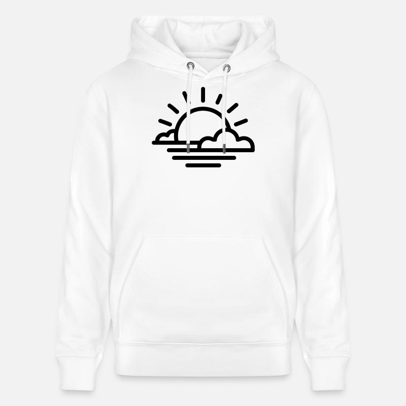 coucher de soleil - Sweat à capuche bio CRUISER Stanley/Stella Unisexe - blanc