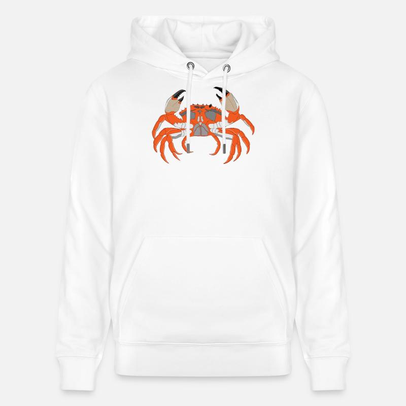 Empreinte de crabe - Sweat à capuche bio CRUISER Stanley/Stella Unisexe - blanc