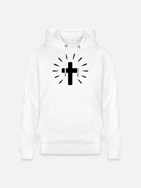 Kreuz Heilig Glaube - Stanley/Stella Unisex Bio-Hoodie CRUISER  - Weiß