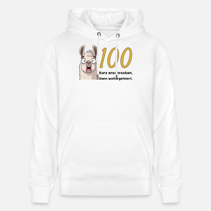 100e anniversaire – brièvement effrayé, puis célébré - Sweat à capuche bio CRUISER Stanley/Stella Unisexe - blanc