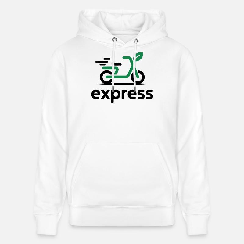 Eco Express Leaf Scooter Logo - Sweat à capuche bio CRUISER Stanley/Stella Unisexe - blanc