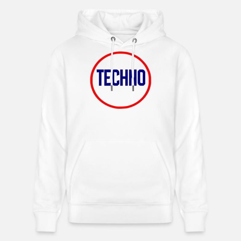 Techno Pulse Circle Logo - Sweat à capuche bio CRUISER Stanley/Stella Unisexe - blanc