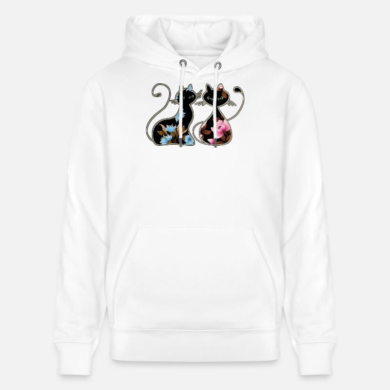 Chats - Sweat à capuche bio CRUISER Stanley/Stella Unisexe - blanc