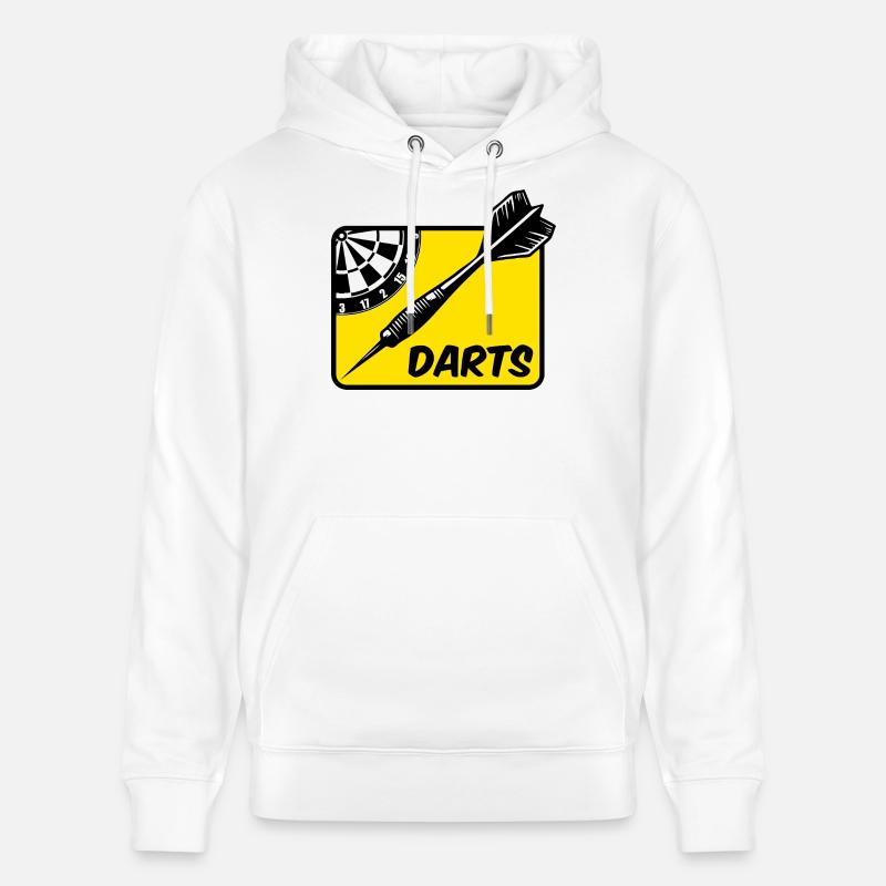 Fléchettes, fléchettes - Sweat à capuche bio CRUISER Stanley/Stella Unisexe - blanc