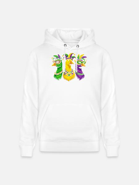 Carnival trio of masked birds - Stanley/Stella CRUISER Unisex Organic Hoodie - white