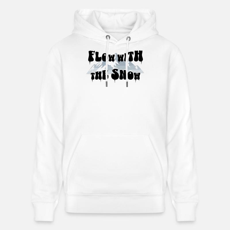 Flow with the Snow - Ski & Mountains - Sweat à capuche bio CRUISER Stanley/Stella Unisexe - blanc