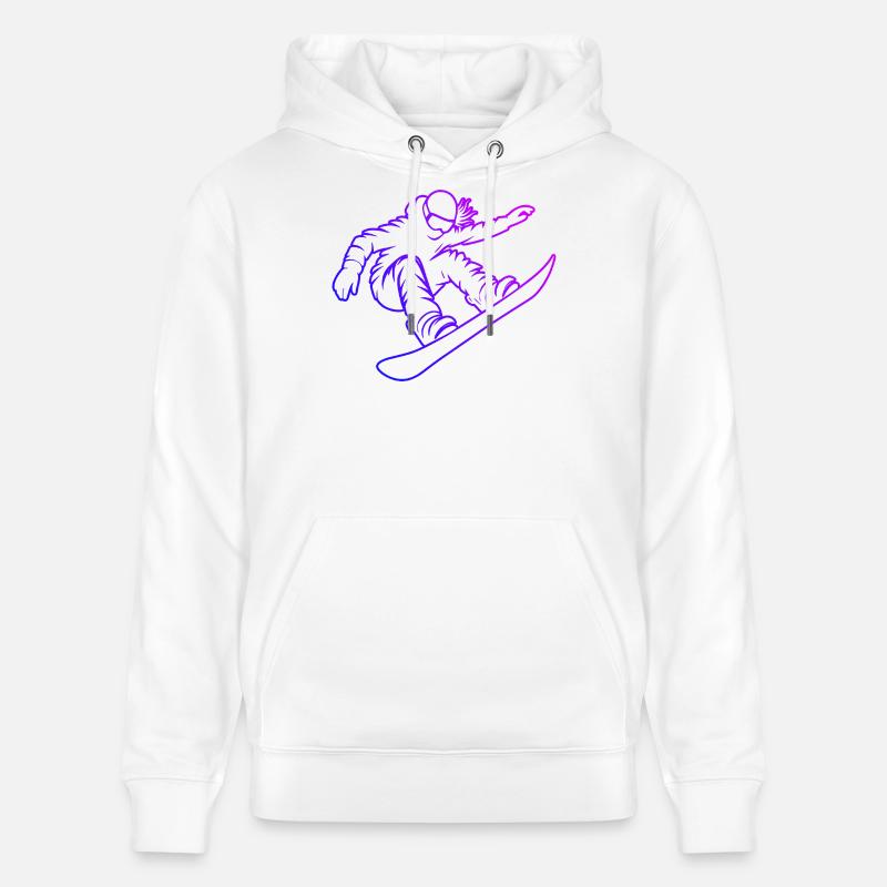 Conception compacte de snowboard pour snowboard - Sweat à capuche bio CRUISER Stanley/Stella Unisexe - blanc